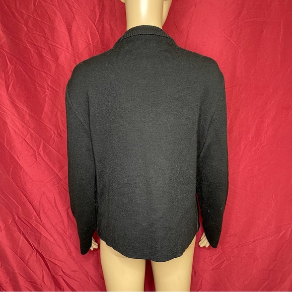 JohnPaulRichard Uniform Petite Wool and Leather Moto Jacket Large - Picture 6 of 7